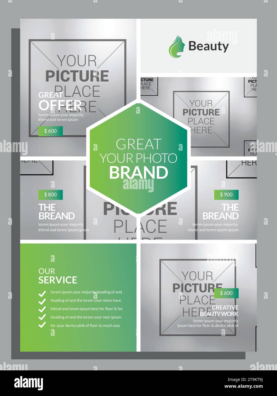 Beauty Flyer Template Stock Vector
