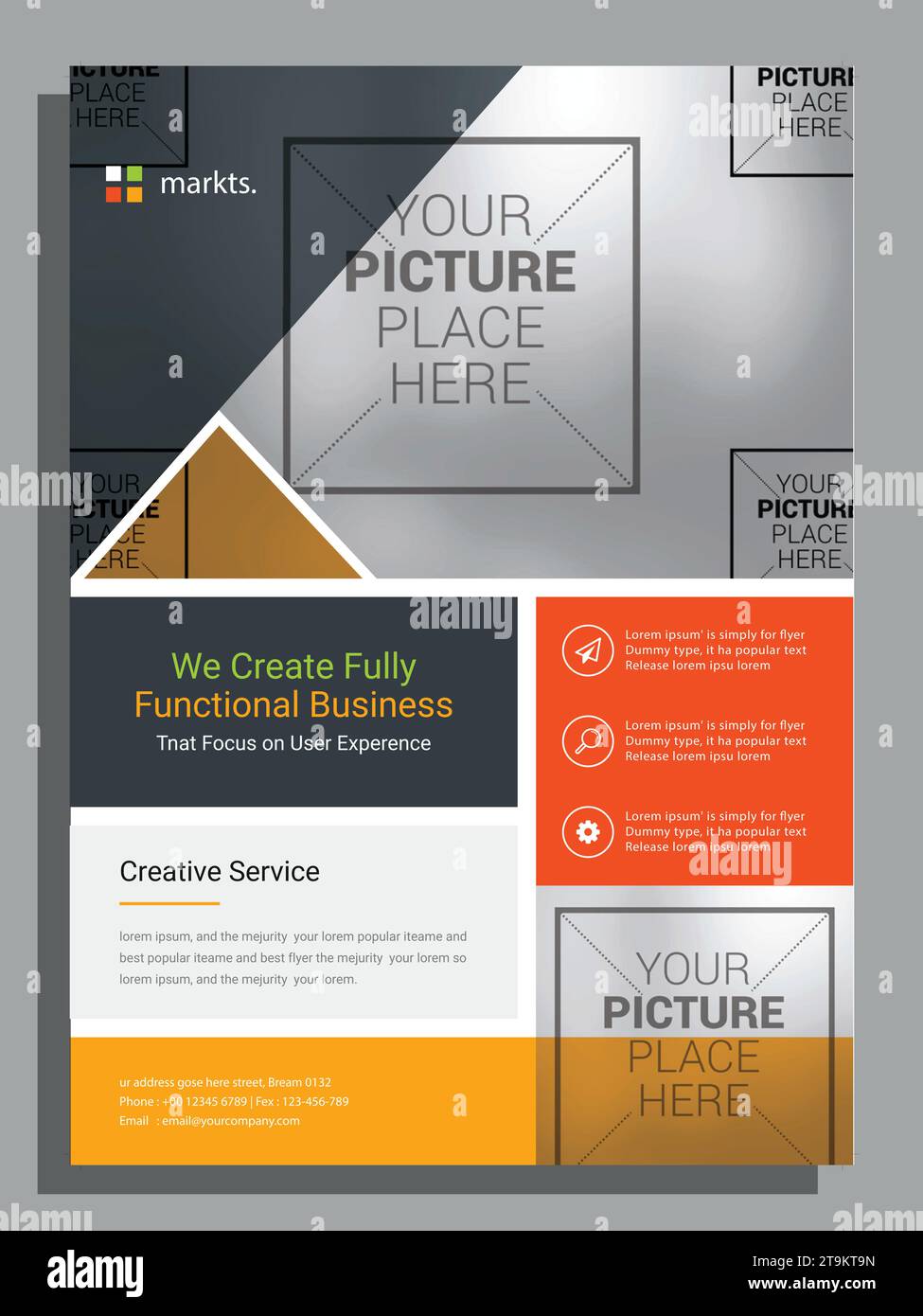 Corporate Business Flyer Design Stock Vector