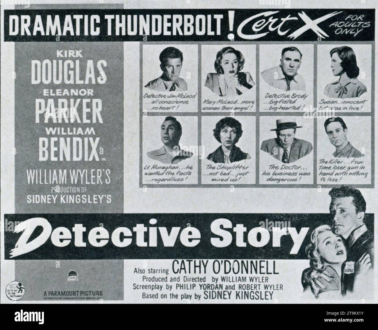 Detective story 1951 movie poster hi-res stock photography ...