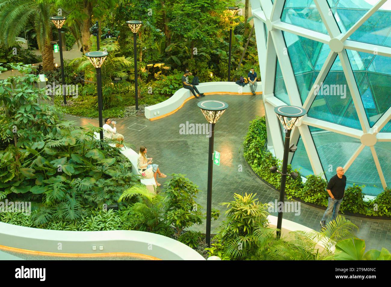 Qatar, Doha, Hamad International Airport, The Orchard, indoor garden