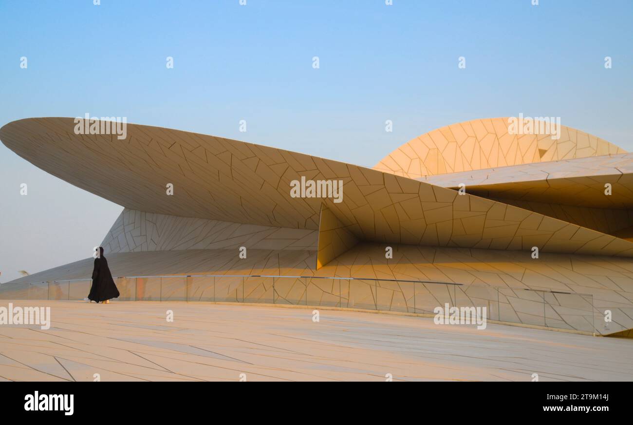 Qatar, Doha, National Museum of Qatar, Jean Nouvel architect Stock