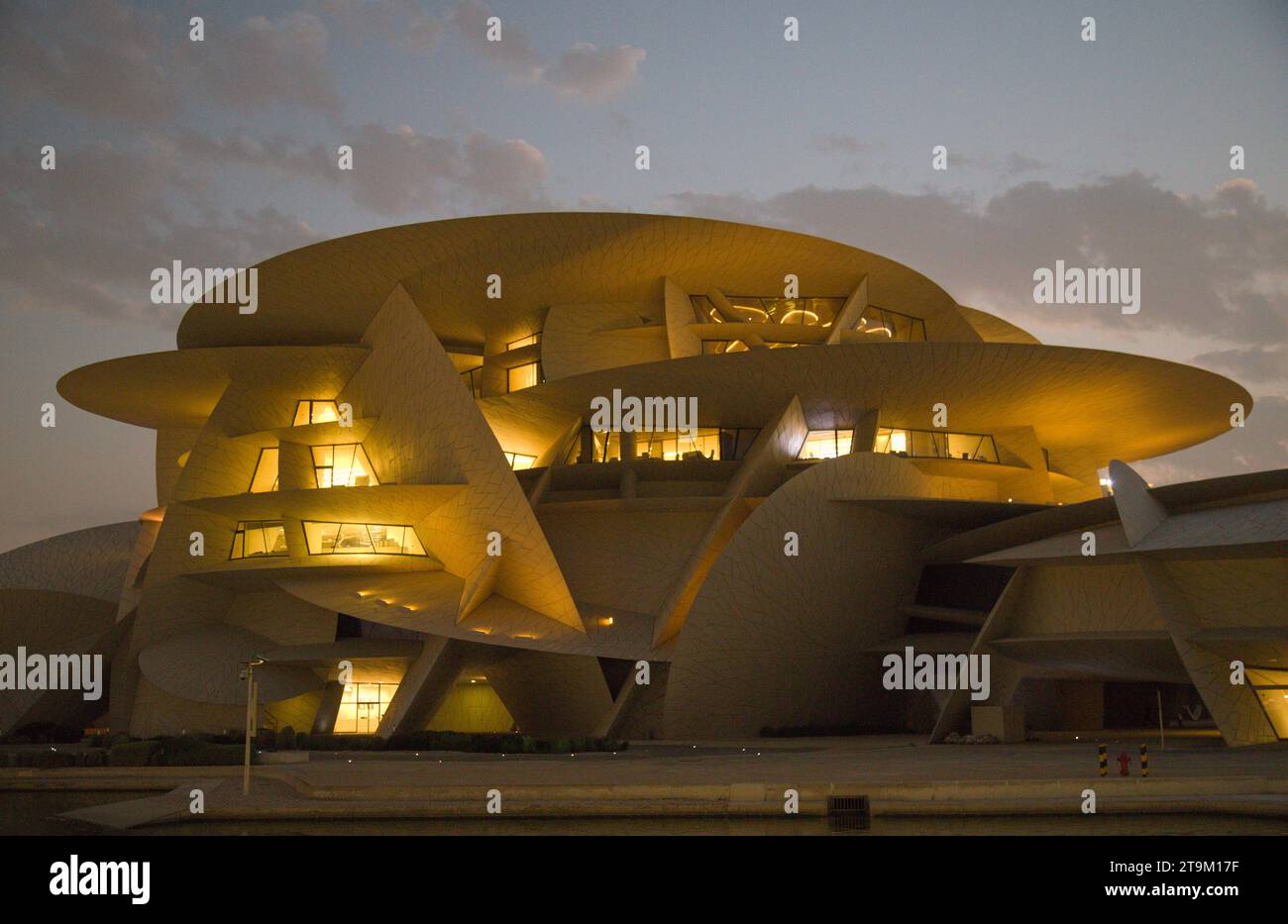 Qatar, Doha, National Museum of Qatar, Jean Nouvel architect Stock