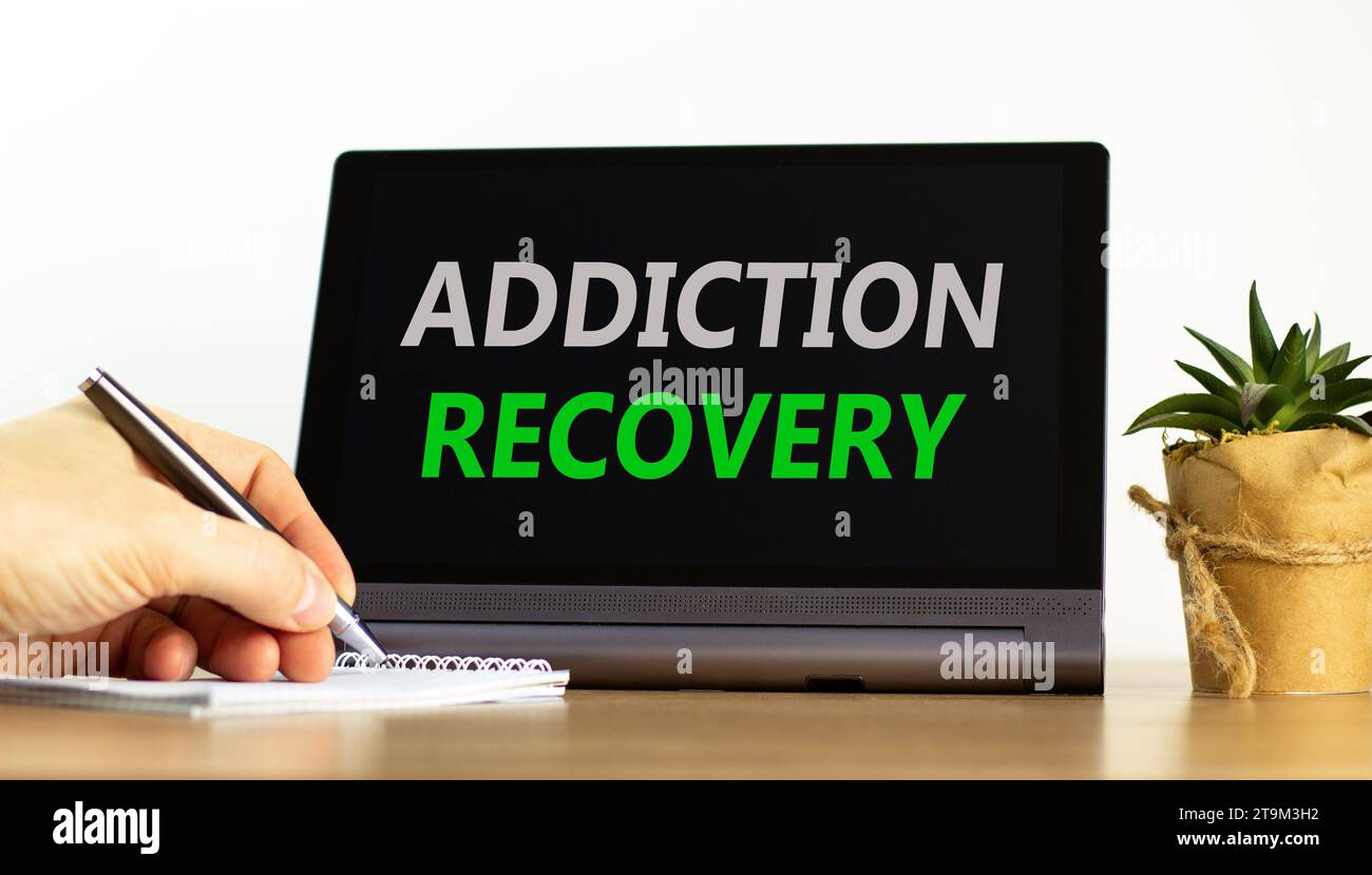 Addiction recovery symbol. Concept words Addiction recovery on ...