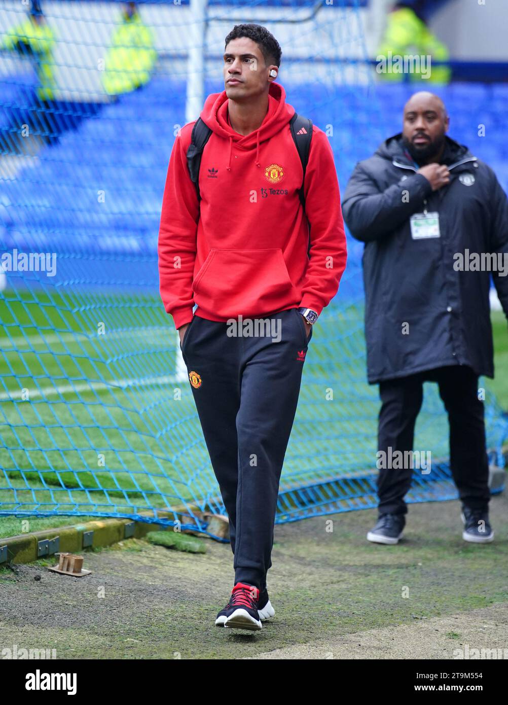 Manchester United's Raphael Varane arrives prior to the Premier League ...