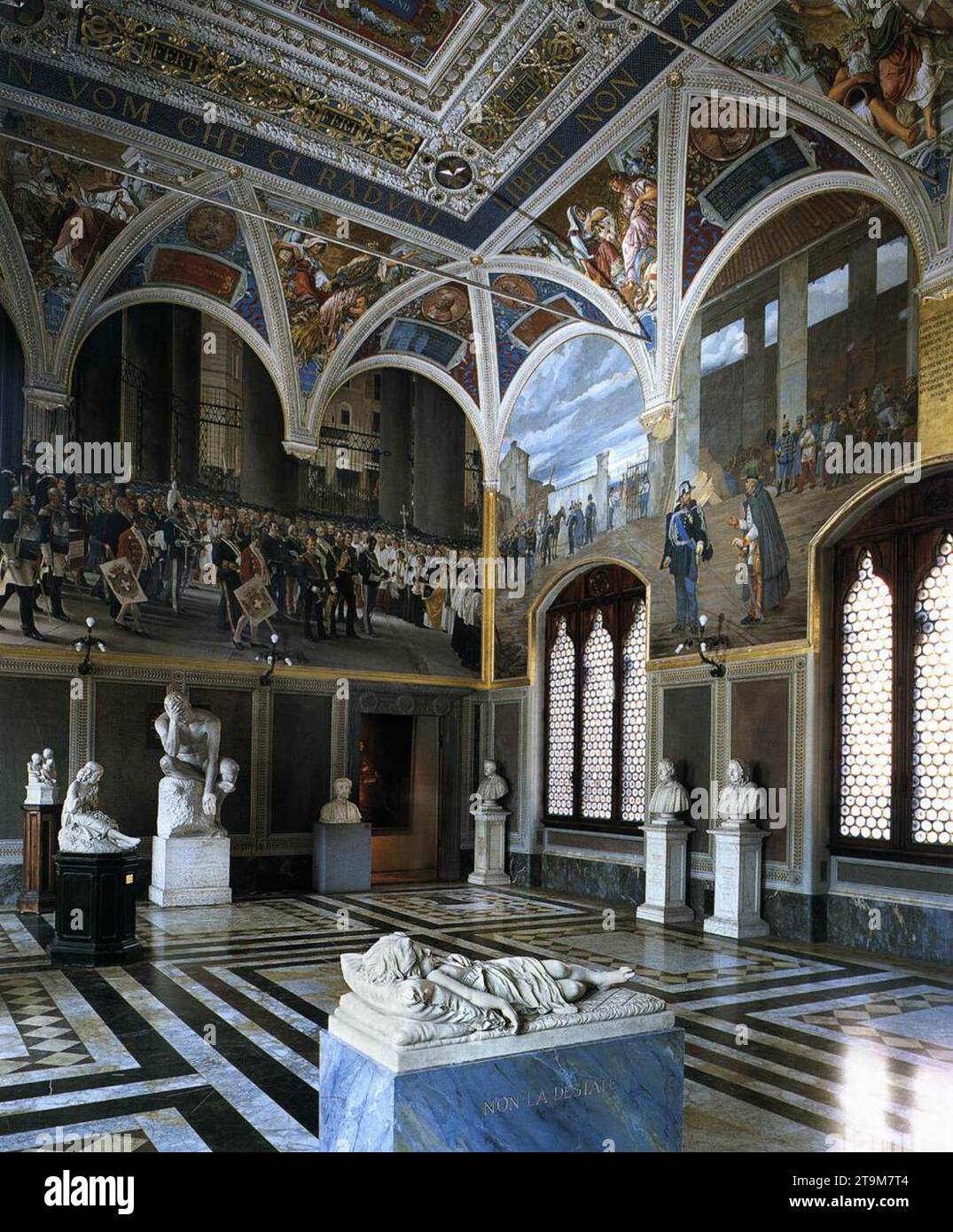 Decoration of the Sala del Risorgimento 1886 by Cesare Maccari Stock Photo