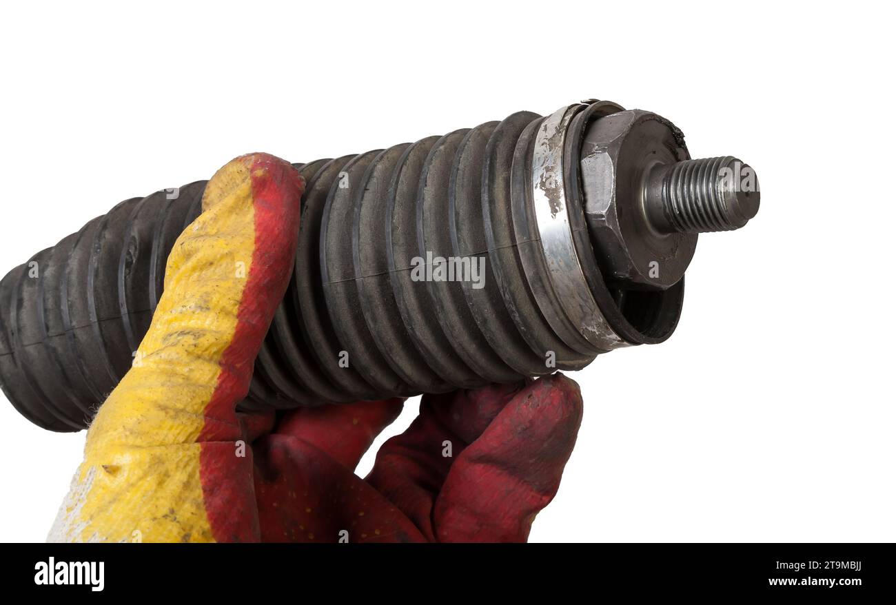 Used car ball joint isolated on white background Ball joint is the