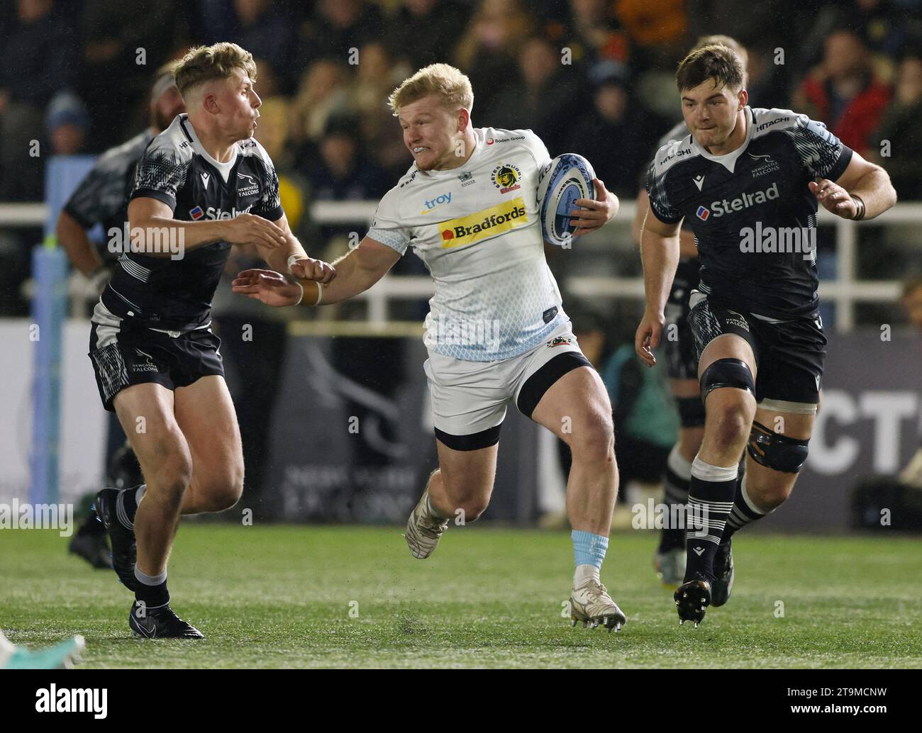Exeter Chiefs' Ben Hammersley in action during the Gallagher Premiership match at Kingston Park
