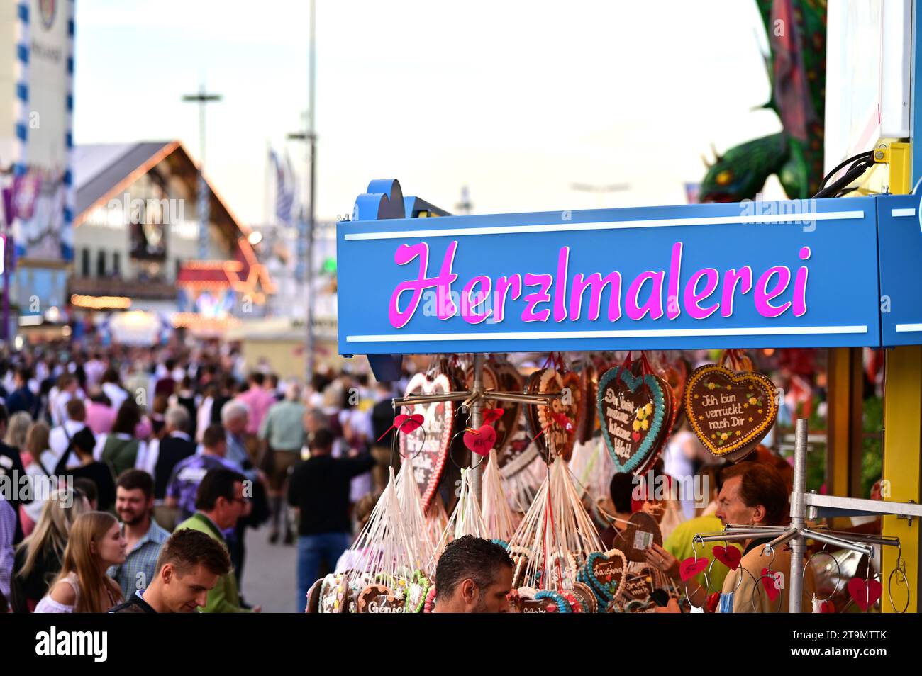 Oktoberfest Wiesn in Munich, Bavaria the world's largest folk festival Stock Photo Alamy