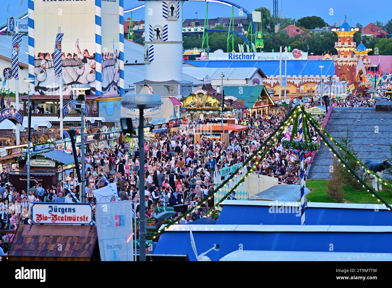 Oktoberfest Wiesn in Munich, Bavaria the world's largest folk festival Stock Photo Alamy