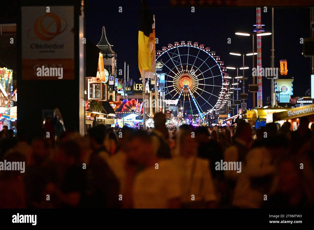 Oktoberfest Wiesn in Munich, Bavaria the world's largest folk festival Stock Photo Alamy