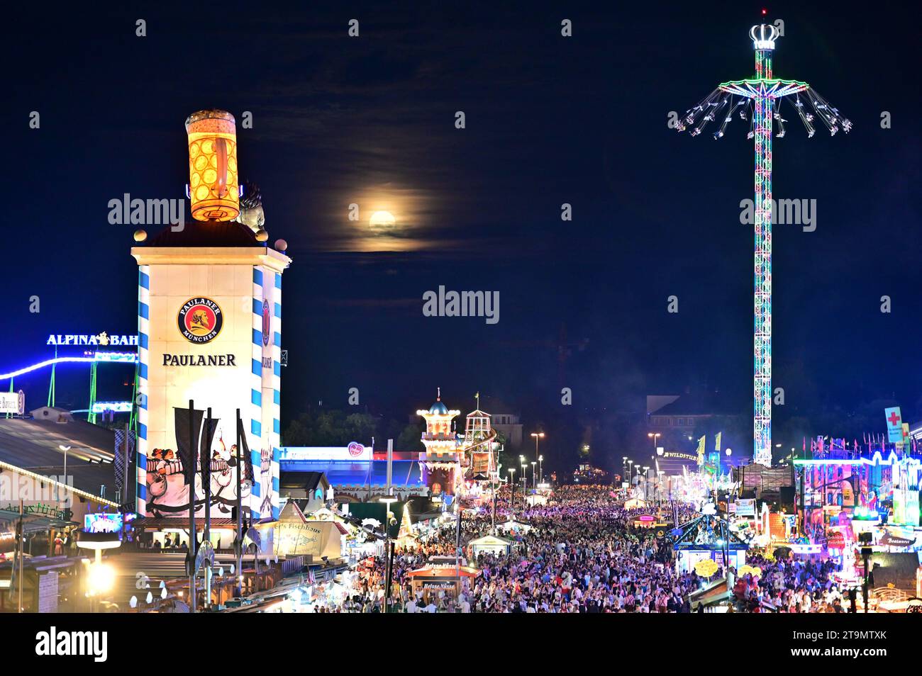Oktoberfest Wiesn in Munich, Bavaria the world's largest folk festival Stock Photo Alamy