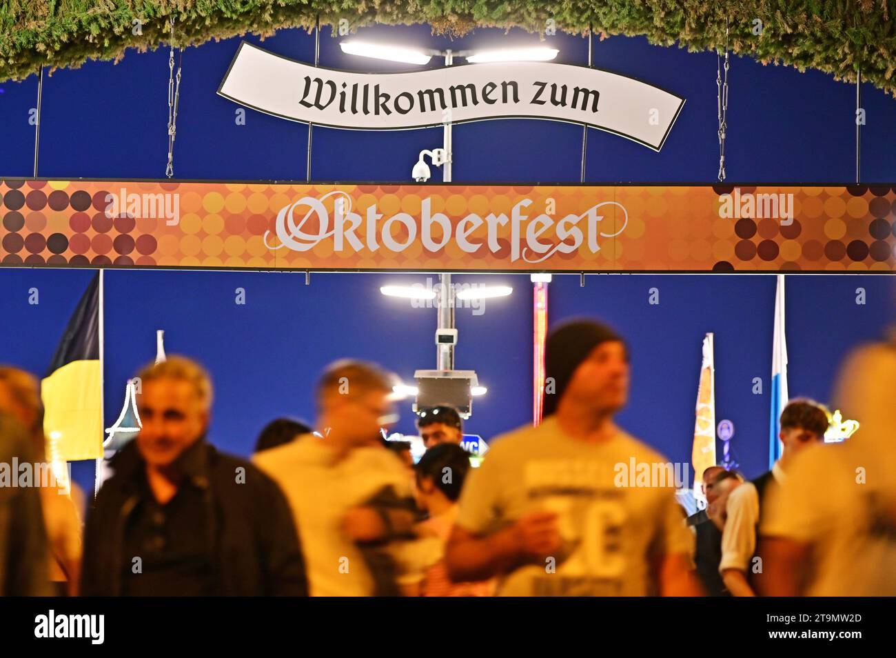 Oktoberfest Wiesn in Munich, Bavaria the world's largest folk festival Stock Photo Alamy