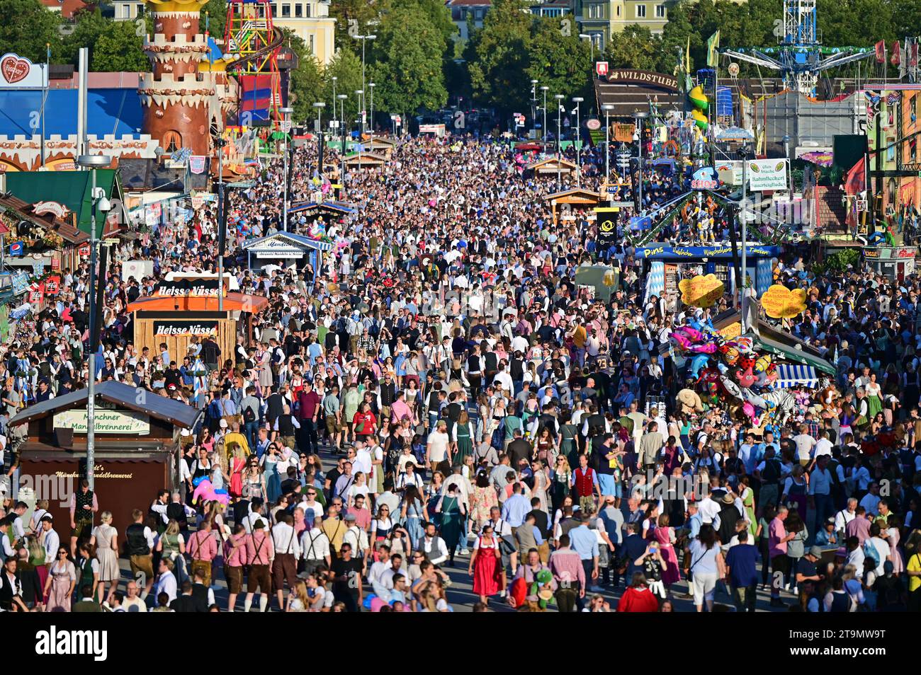 Oktoberfest Wiesn in Munich, Bavaria the world's largest folk festival Stock Photo Alamy