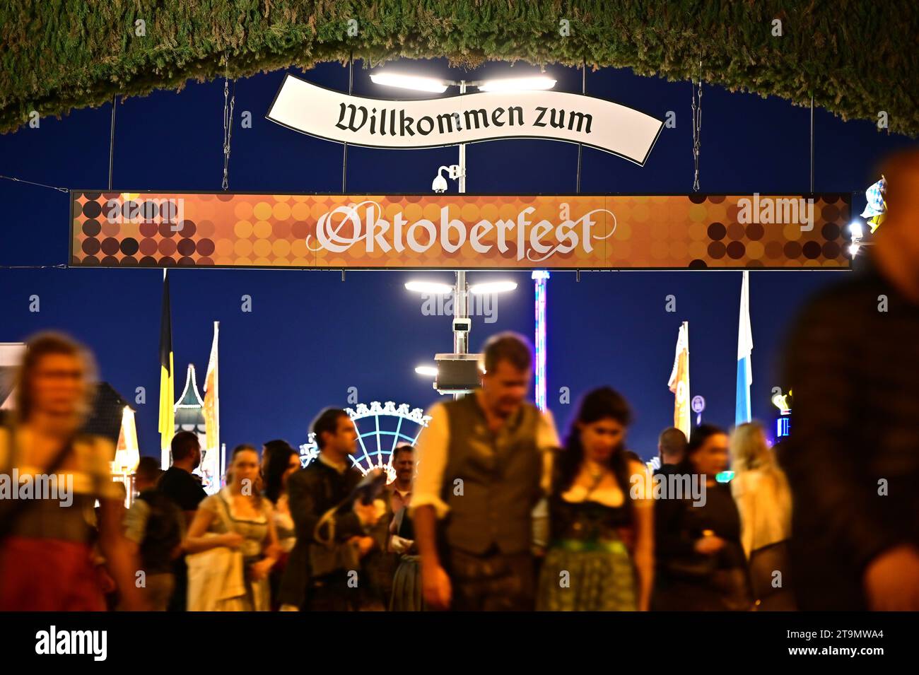 Oktoberfest Wiesn in Munich, Bavaria the world's largest folk festival Stock Photo Alamy