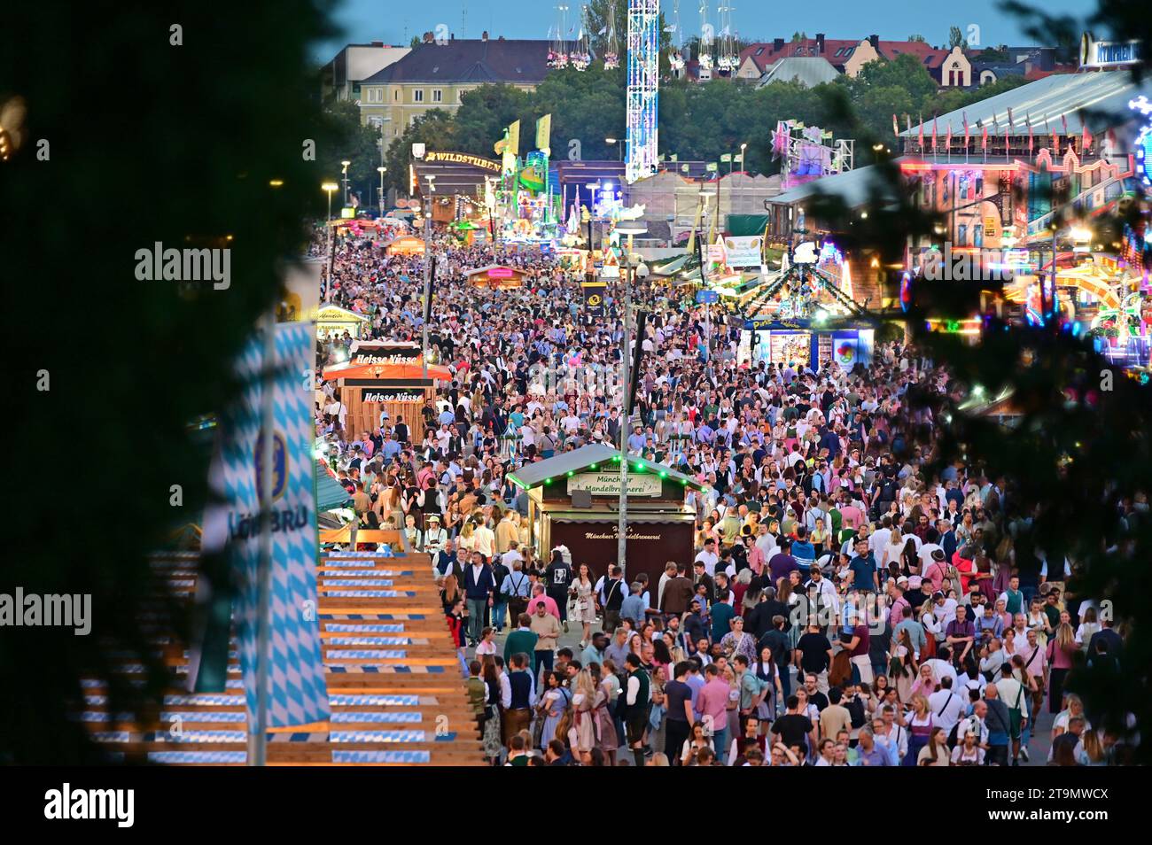 Oktoberfest Wiesn in Munich, Bavaria the world's largest folk festival Stock Photo Alamy