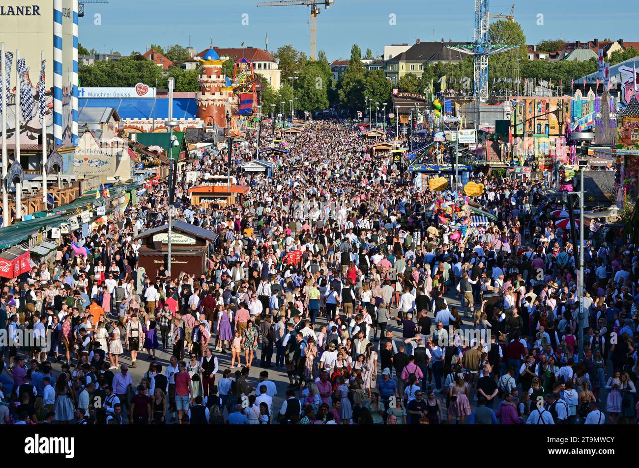 Oktoberfest Wiesn in Munich, Bavaria the world's largest folk festival Stock Photo Alamy