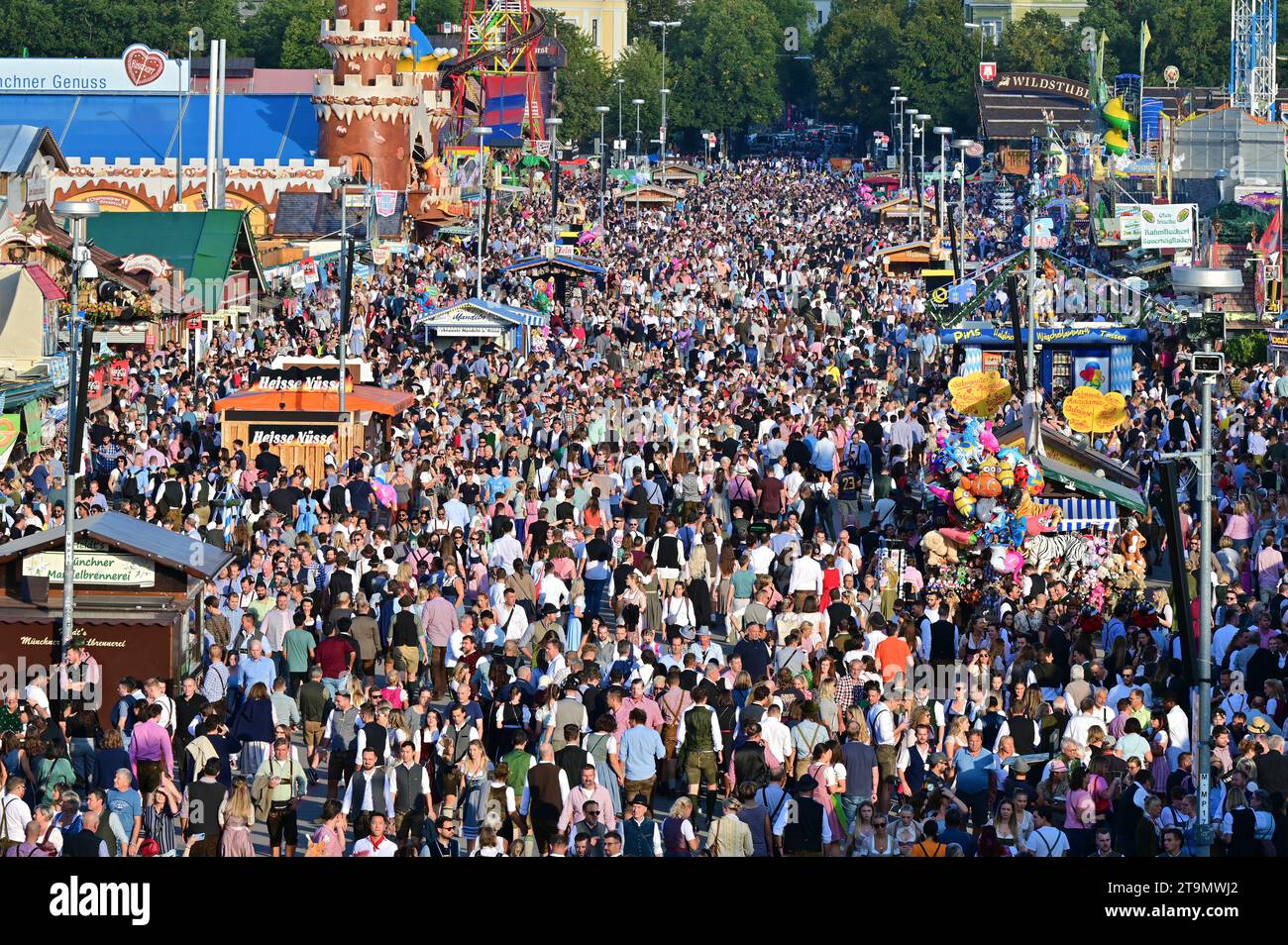 Oktoberfest Wiesn in Munich, Bavaria the world's largest folk festival Stock Photo Alamy