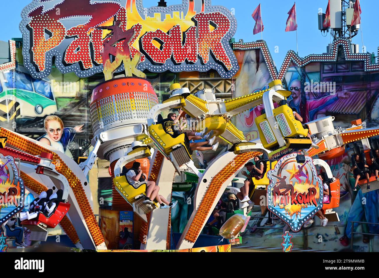 Oktoberfest Wiesn in Munich, Bavaria the world's largest folk festival Stock Photo Alamy