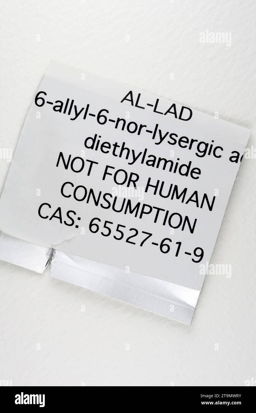 AL-LAD [6-allyl-6-nor-LSD] - LSD analogue - Blotters Stock Photo