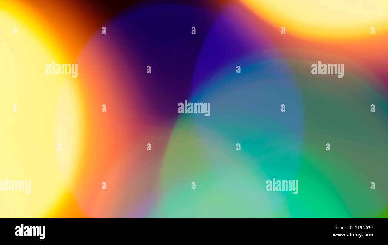 Defocused Multicolored Christmas Blurred Lights Bokeh Background Stock Photo