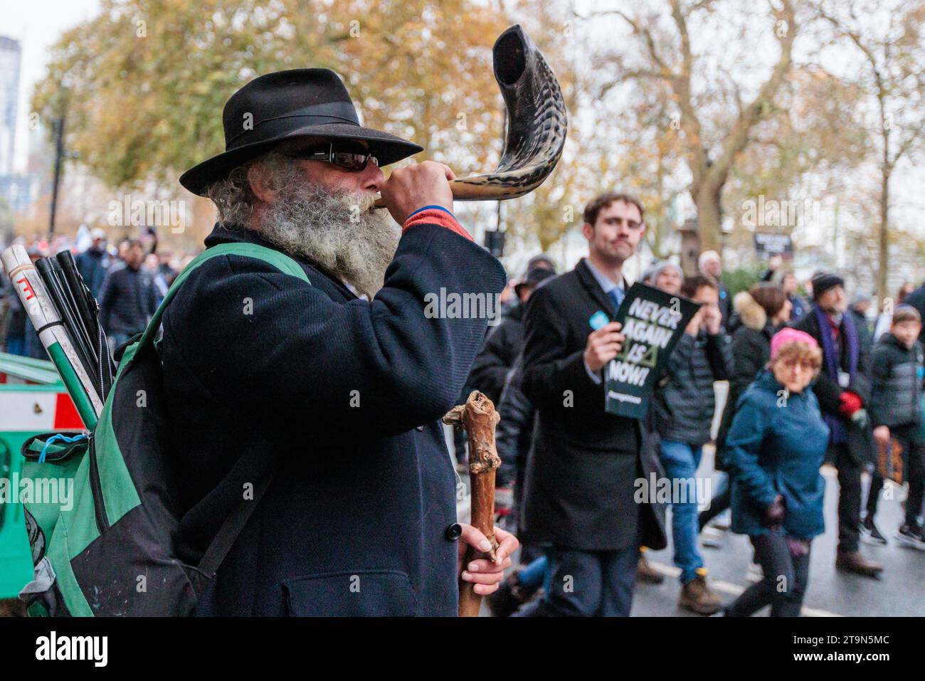 March Against AntiSemitism, London, UK. 26th November 2023. A man