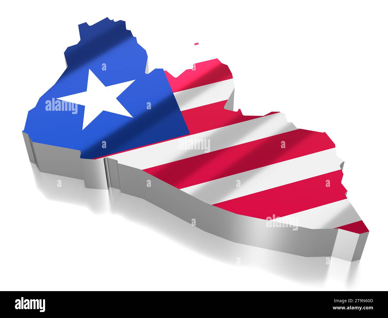 Liberia 3d map hi-res stock photography and images - Alamy