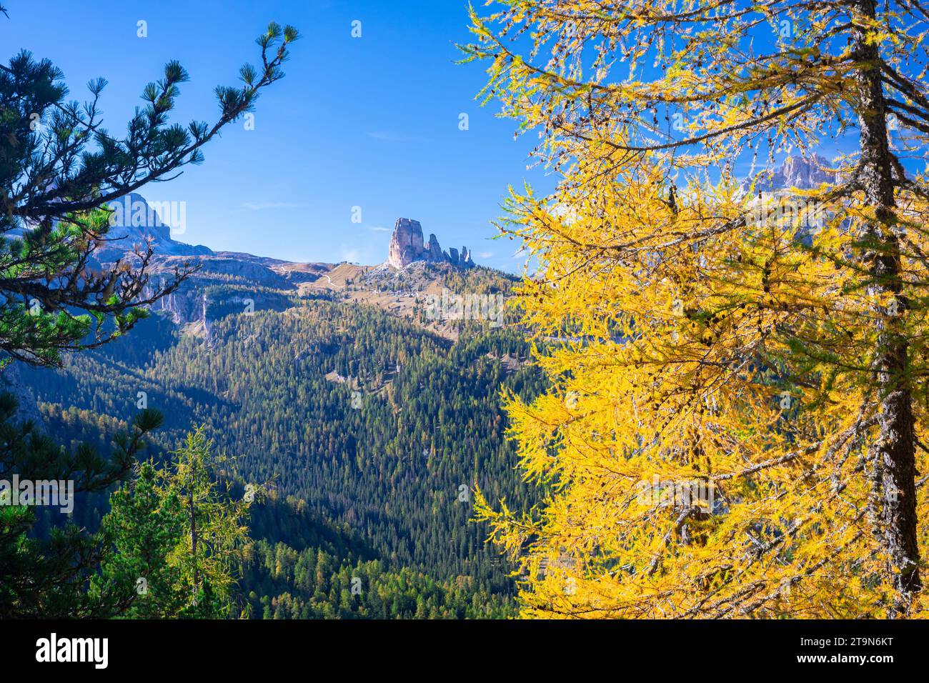 Ampezzo Dolomites, Italy in autumn Stock Photo