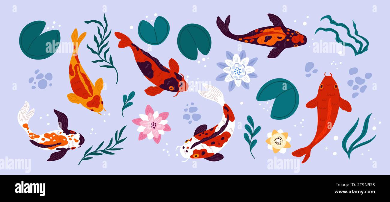 Koi Fish Pond Illustration 12 Koi Pond Design Ideas