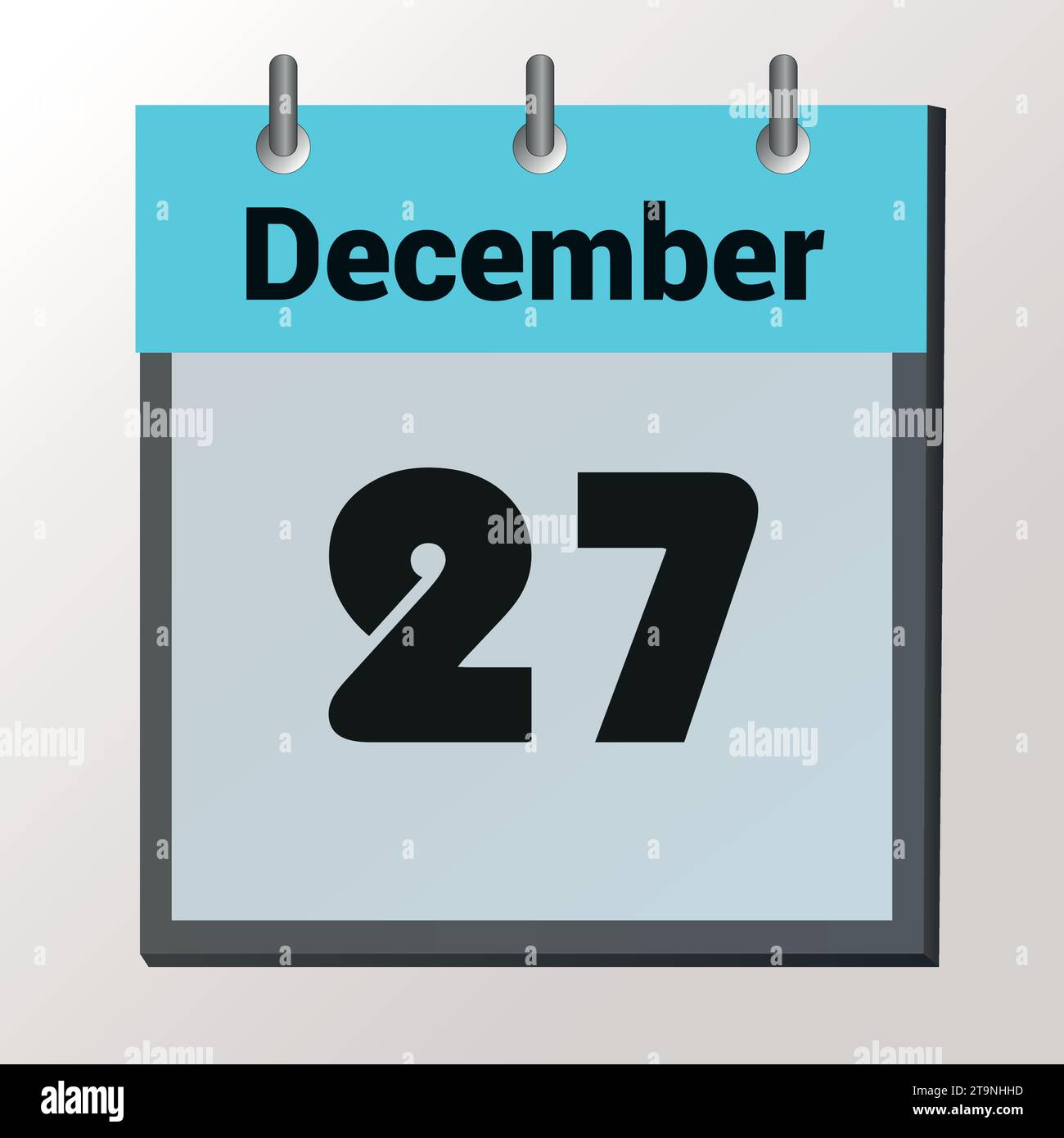 day on the calendar, vector image format, December 27 Stock Vector ...