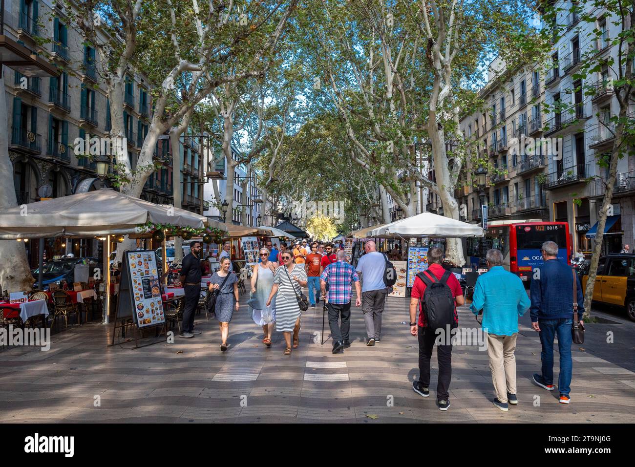 La Rambla Street in Barcelona, Spain Stock Photo