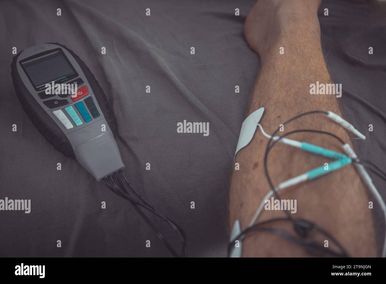 Controller of electric stimulation machine as a result after trauma or ...