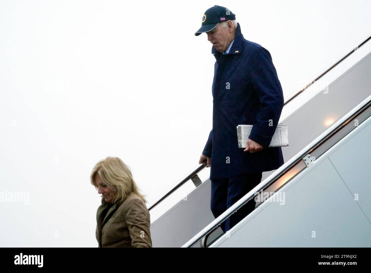 President Joe Biden and first lady Jill Biden arrive at Andrews Air ...