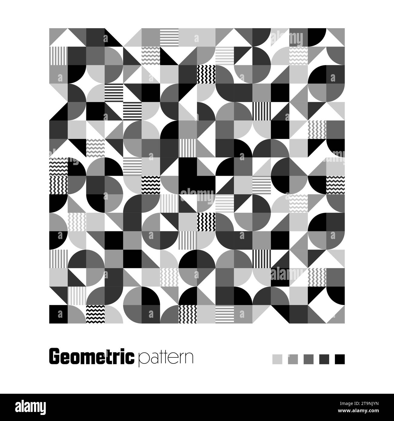Geometric trendy pattern, Bauhaus style. Modern background with simple ...