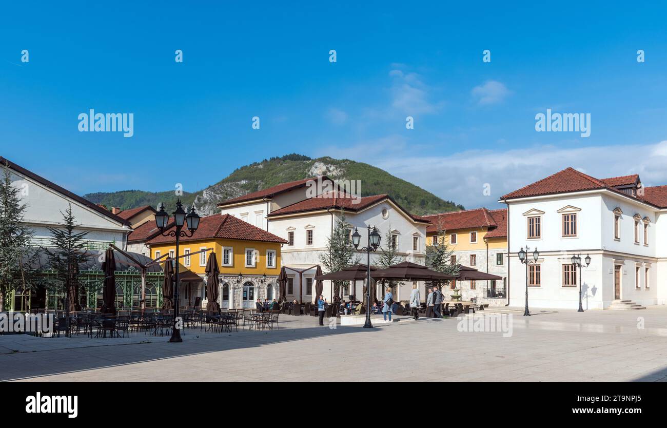 Andricgrad or Kamengrad, an ethnic village in Višegrad, Bosnia and ...