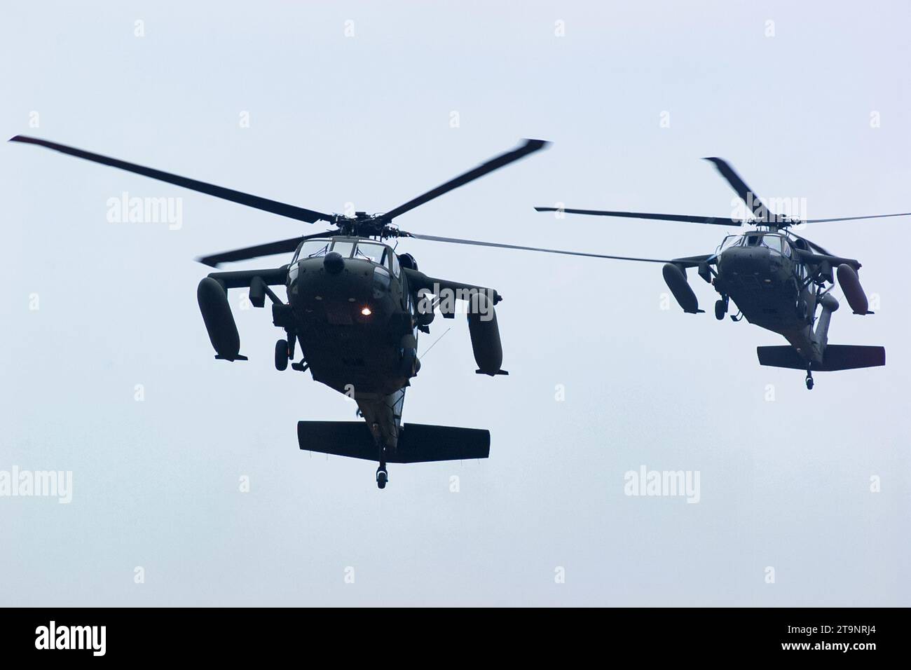 The Sikorsky UH-60 Black Hawk, Eagle Base Tuzla,  Bosnia and Herzegovina. SFOR peacekeeping troops in Bosnia Stock Photo