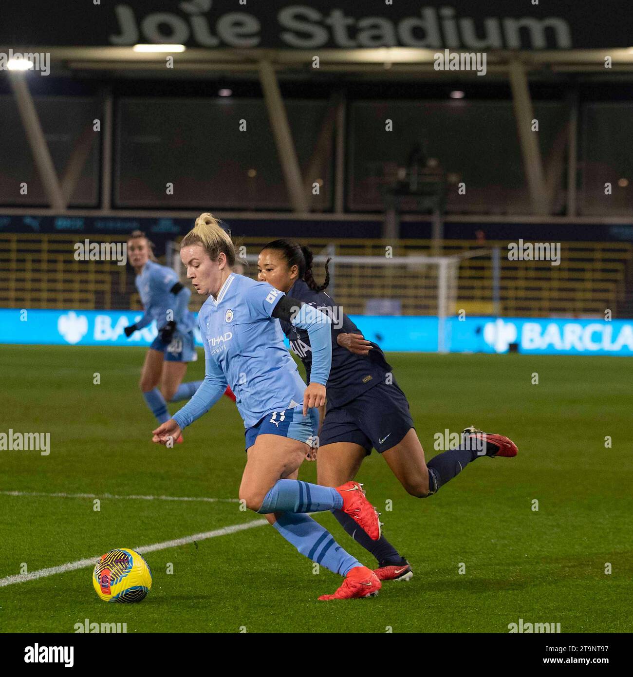 Manchester on Saturday 25th November 2023.Lauren Hemp #11 of Manchester City during the Barclays FA Women's Super League match between Manchester City and Tottenham Hotspur at the Joie Stadium, Manchester on Saturday 25th November 2023. (Photo: Mike Morese | MI News) Credit: MI News & Sport /Alamy Live News Stock Photo