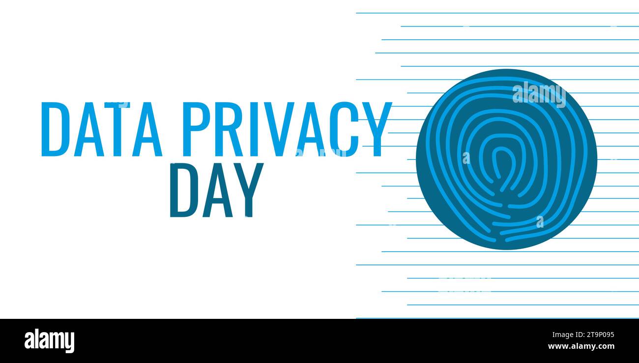 World Data Privacy day January 28 illustration. Banner template, poster