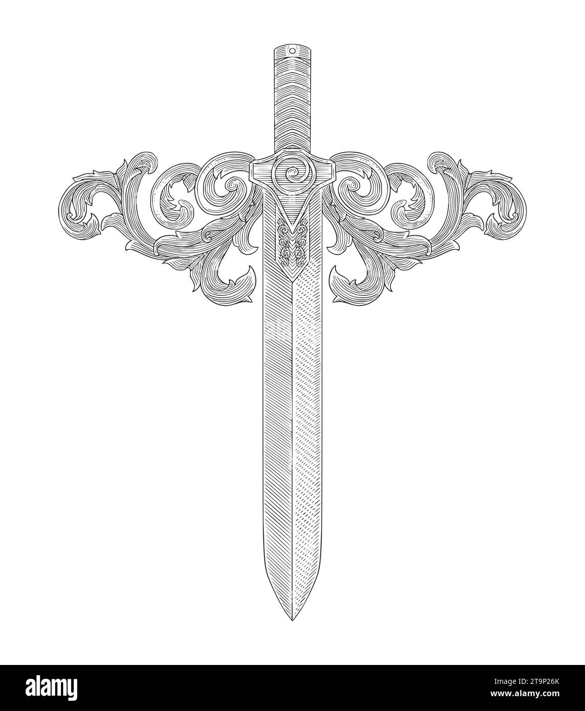 antique-sword-with-ornament-vintage-engraving-drawing-style