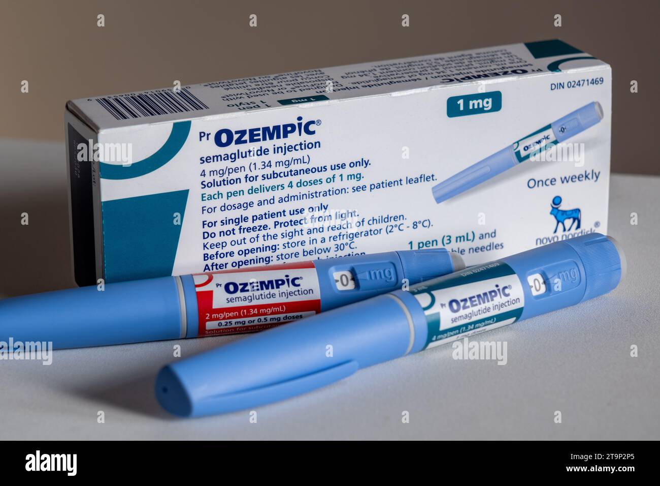 Montreal, CA - 25 November 2023: Ozempic semaglutide injection pens and ...