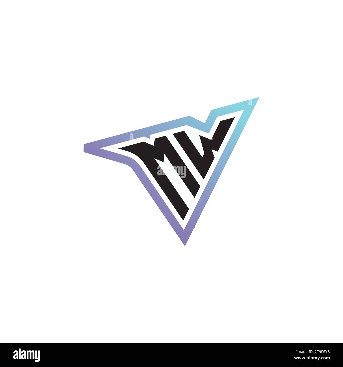 MW letter combination cool logo esport or gaming initial logo as a inspirational concept design Stock Vector