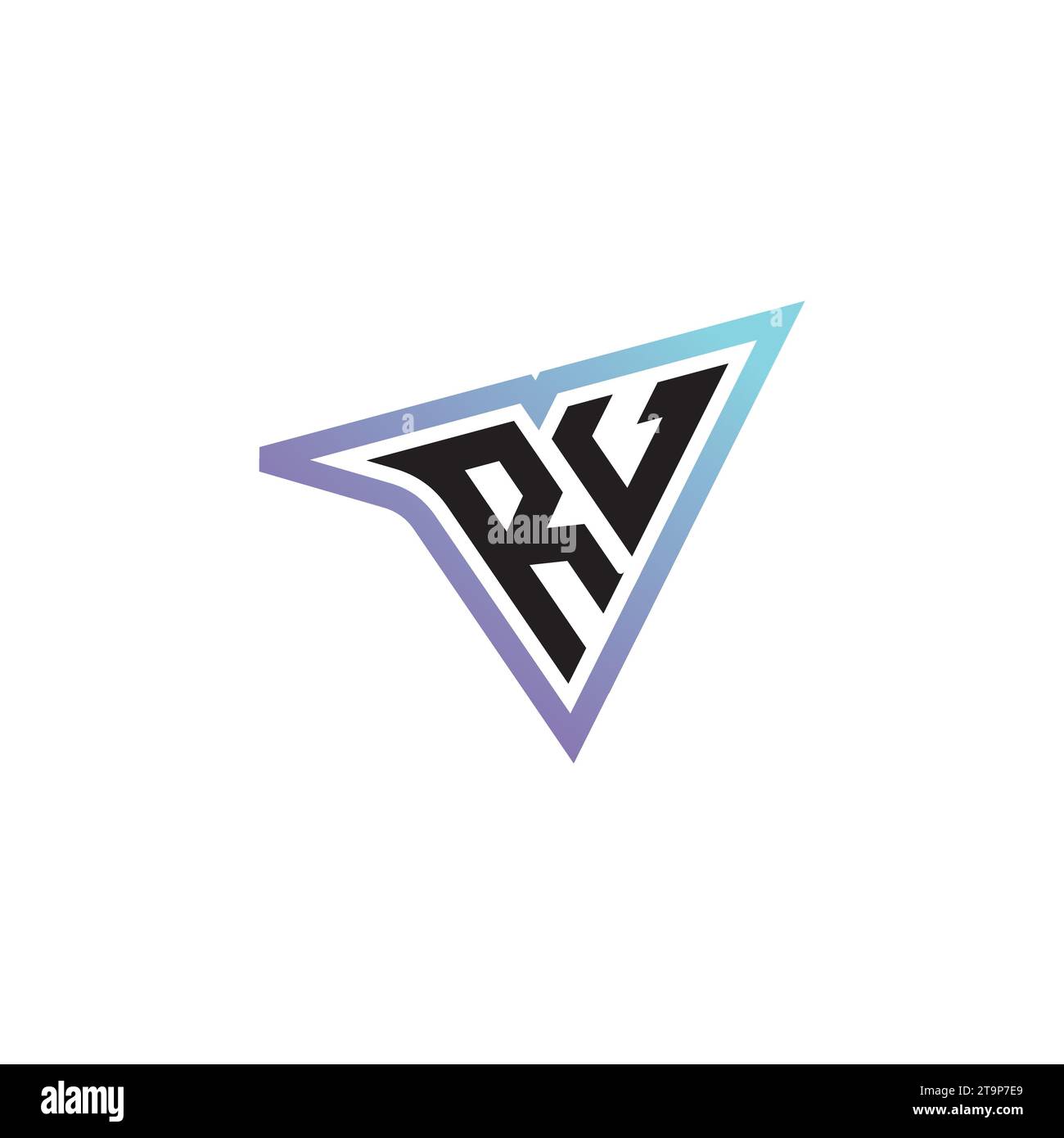 RV letter combination cool logo esport or gaming initial logo as a inspirational concept design Stock Vector