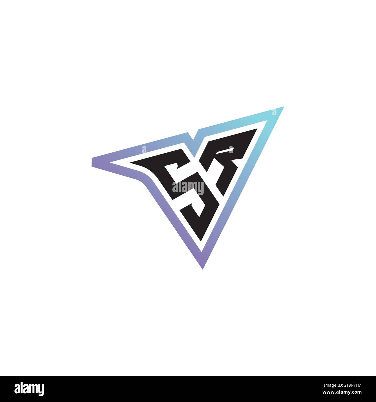 SR letter combination cool logo esport or gaming initial logo as a inspirational concept design Stock Vector