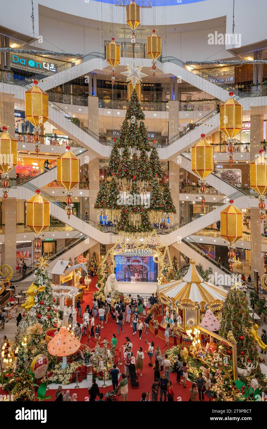 Kuala Lumpur, Malaysia November 25,2023 Beautiful Christmas decoration in Pavilion Kuala