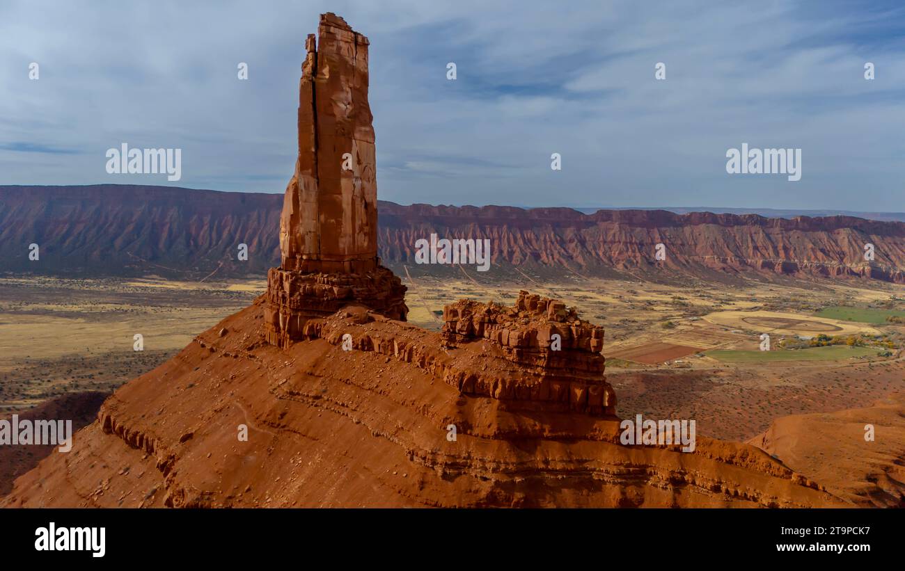 Moab, UT, USA. 5th Nov, 2023. Aerial photography of Utah's mesmerizing rock formations captures the breathtaking geological wonders of the state. (Credit Image: © Walter G Arce Sr Grindstone Medi/ASP) EDITORIAL USAGE ONLY! Not for Commercial USAGE! Stock Photo