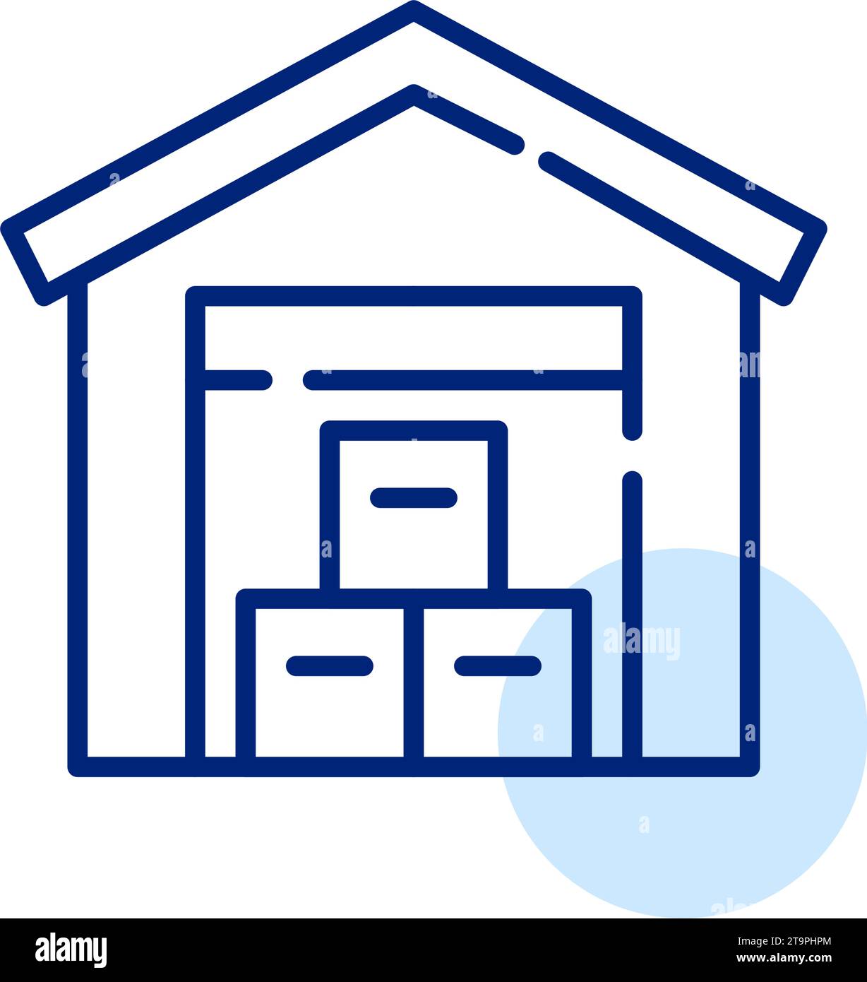 Warehouse with stack of parcels. Delivery service. Pixel perfect icon ...