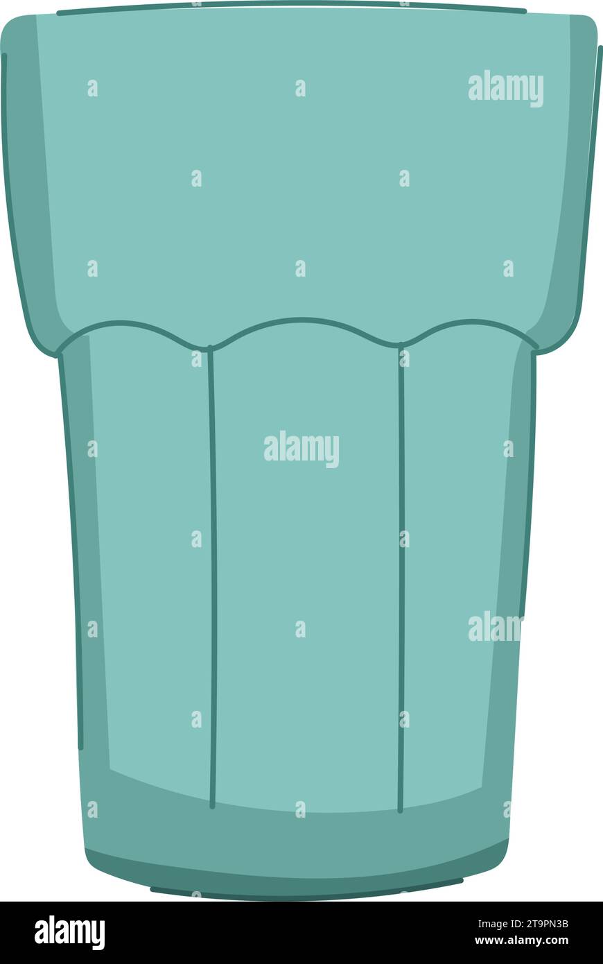 transparent glass cup cartoon vector illustration Stock Vector Image ...
