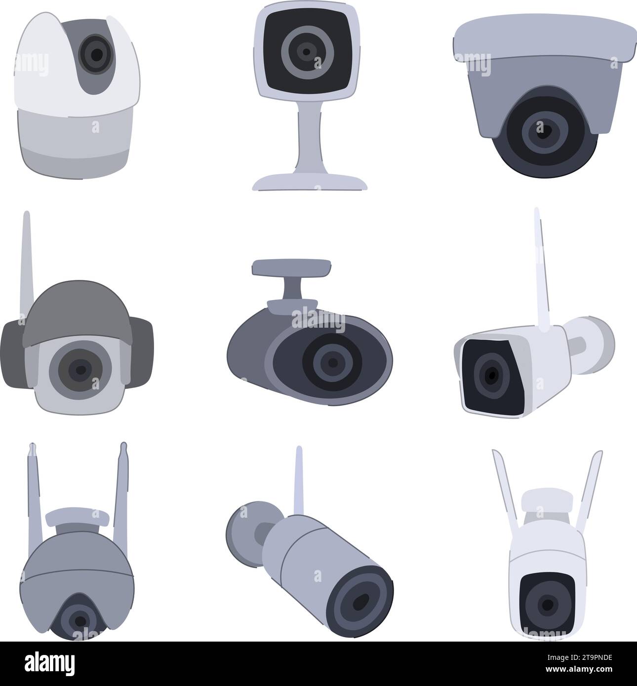 ip camera set cartoon vector illustration Stock Vector Image & Art - Alamy