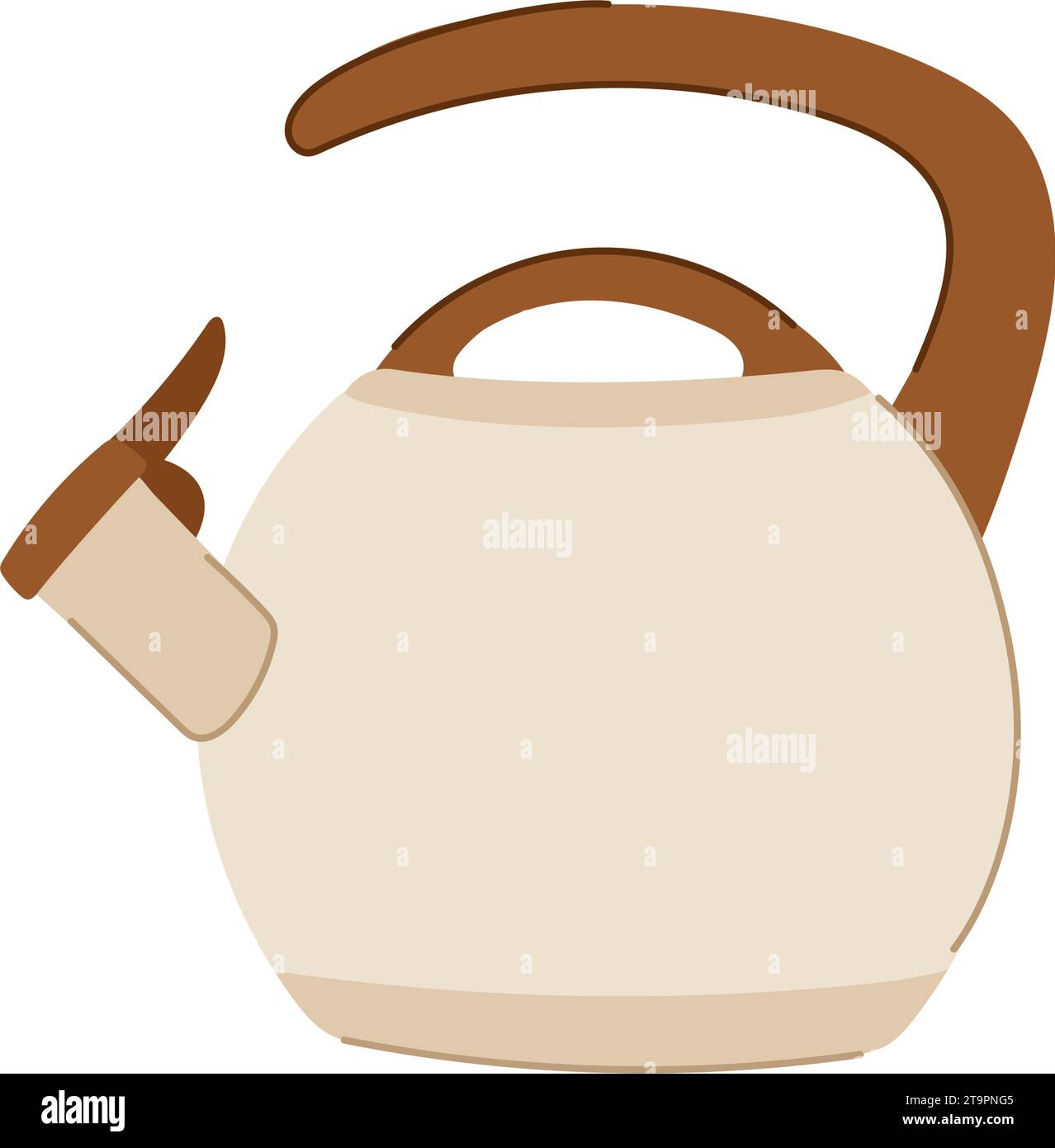 kitchen kettle cartoon vector illustration Stock Vector