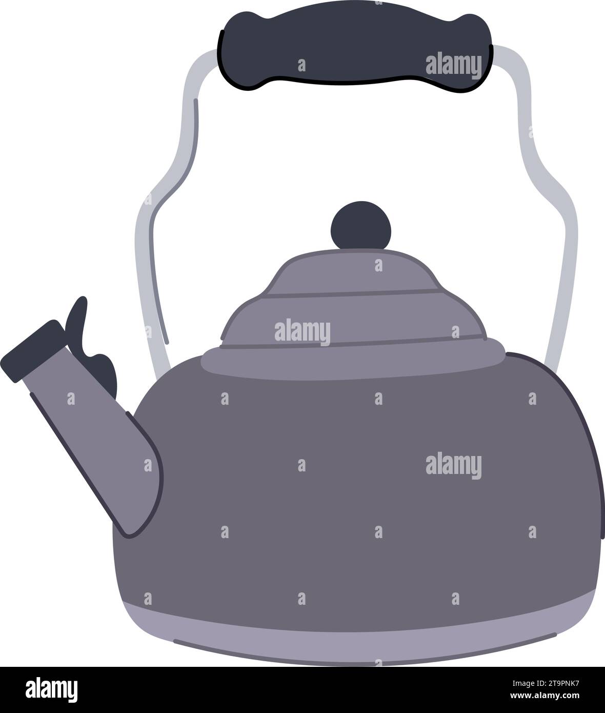 tea kettle cartoon vector illustration Stock Vector