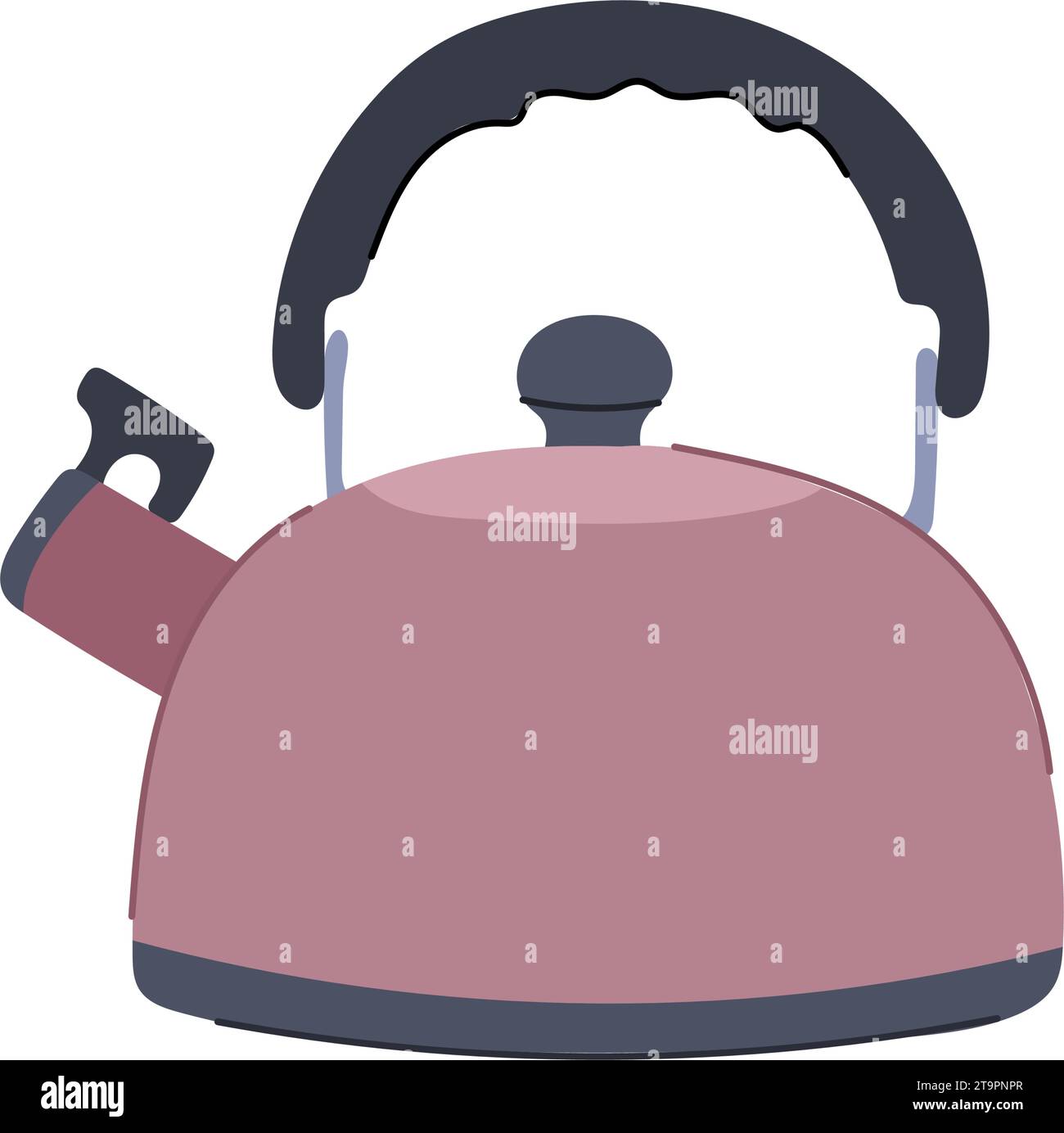 heat kettle cartoon vector illustration Stock Vector